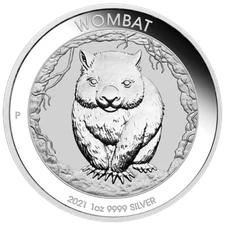2021 Australia Perth Wombat 1 oz Silver BU