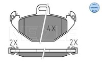 Meyle 025 219 6514 Bremsbelagsatz, Scheibenbremse FüR Renault