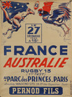 affiche poster  rugby 1952 france australie