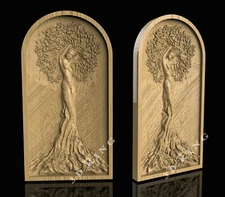 STL 3D Model WOMAN-TREE for CNC Router Engraver Carving Aspire Artcam 3D Printer