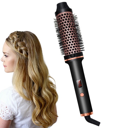 Hair Curler Straightening Brush Adjustable Hair Curling Comb for Wet & Dry Hair - Picture 3 of 14