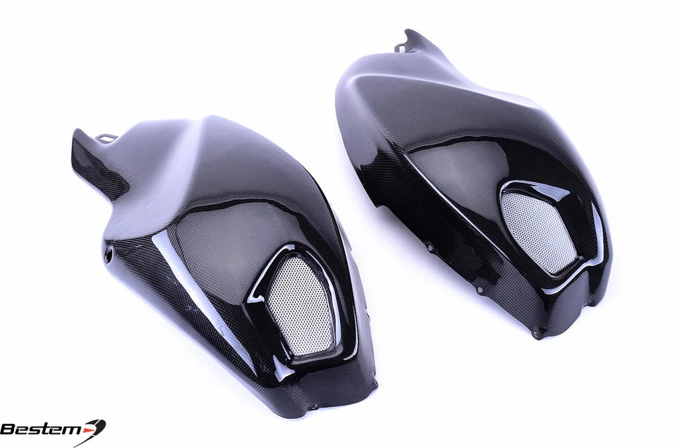Carenado del panel de cubierta lateral del tanque Ducati Monster 696 796 1100 100 % fibra de carbono Foto 2 de 4