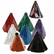 JDM Carbon Fiber Shift Boot Stitch For Gear Cover MT/AT Shifter Shift Knob