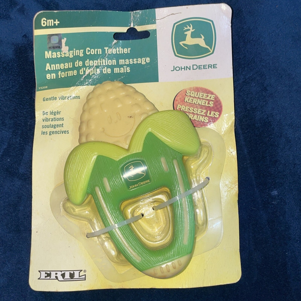 Teether Toys John Deere Vibrating Teether John Deere, Massaging Corn  Teether, 6M+, Teether See Description