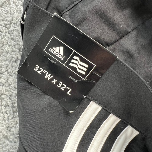 Adidas Golf Pants Mens 32x32 Black Climalite Sport Logo Stripe Stretch Chino - Picture 7 of 15