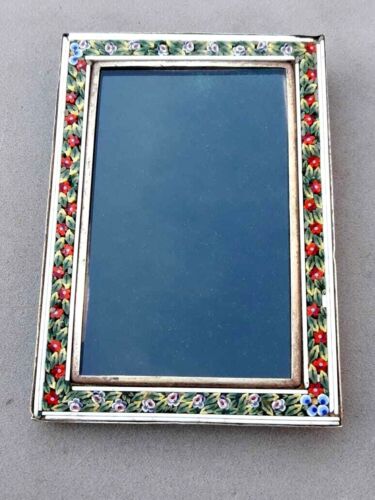 Vintage Antique Micro Mosaic Picture Frame Italy Free Shipping - Picture 3 of 12