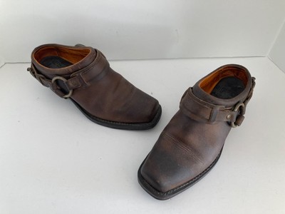 Frye Womens Leather Belted Harness Mules Shoes 70760 Square Toe Slip-On Brown 7M Frye Womens Leather Belted Harness Mules Shoes 70760 Square  main image 3