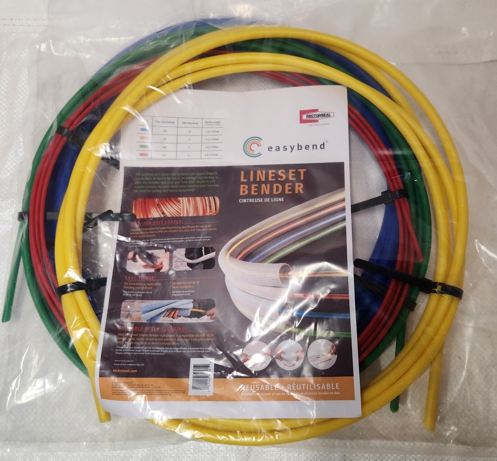 1/4"TO 5/8" EASYBEND LINESET BENDER MINISPLIT KIT W/13' MANDRELS SKU