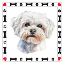Maltese Dog Sticker Decal A963