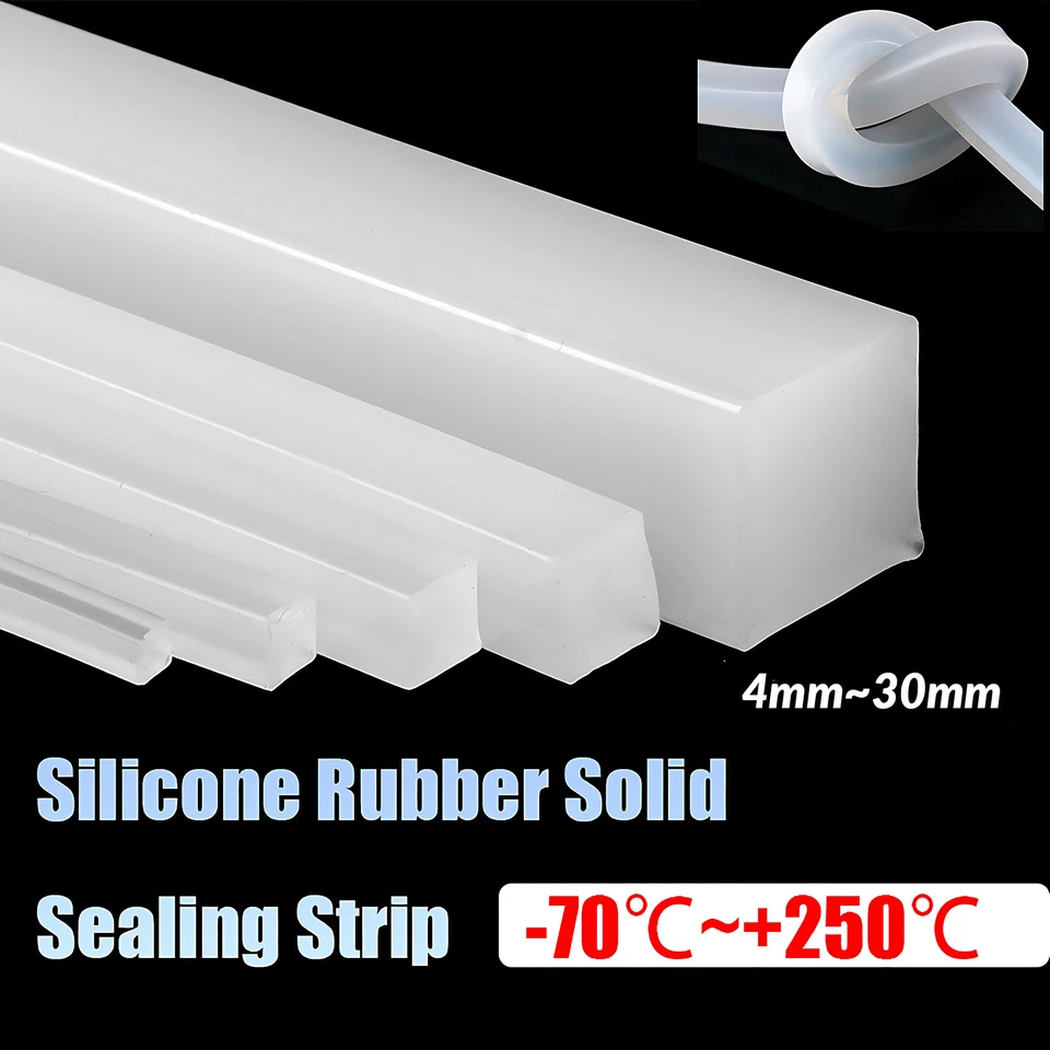 Guarnizione in gomma siliconica solide listelli quadrati asta quadrata 4~50 mm - Immagine 4 di 4