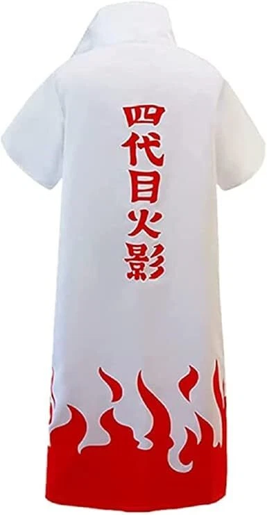 Men's Ninja Hokage Cloak White Cape Cosplay Costume with Headband And Kunai - Image 2 of 4