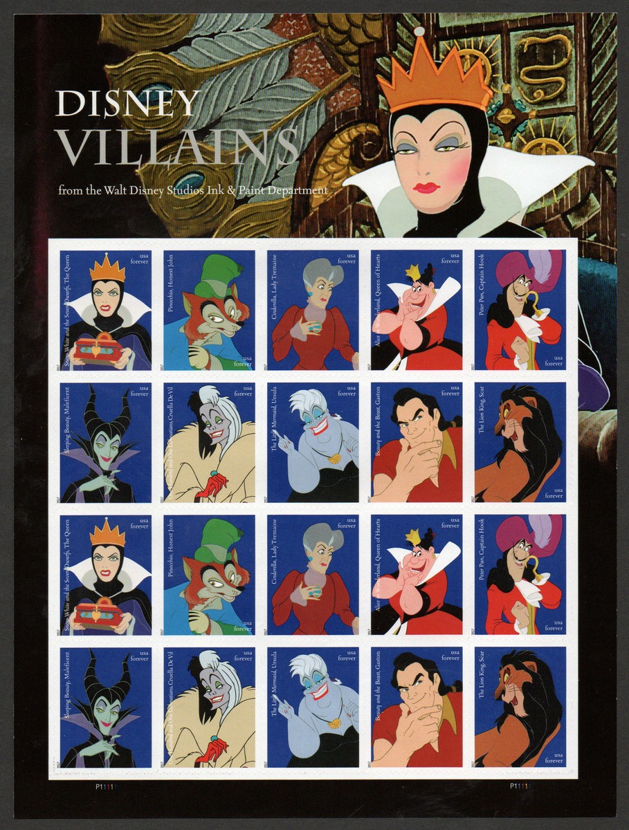 MALACK 5213 - 22 Disney Villains Full Sheet, VF OG NH sheet5213-22