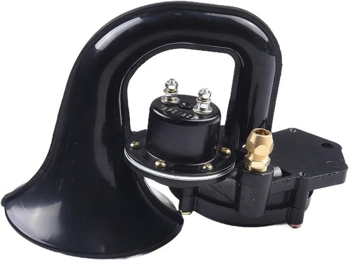 Klaxon électrique Métal Noir 12V 1,5A Pour Moto – Remplacement Corne, Son Puissant 105 DB