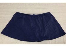 JANTZEN WOMENS SWIM SKIRT SKORT WITH BUILT SHORTS, Navy Blue, SIZE 16