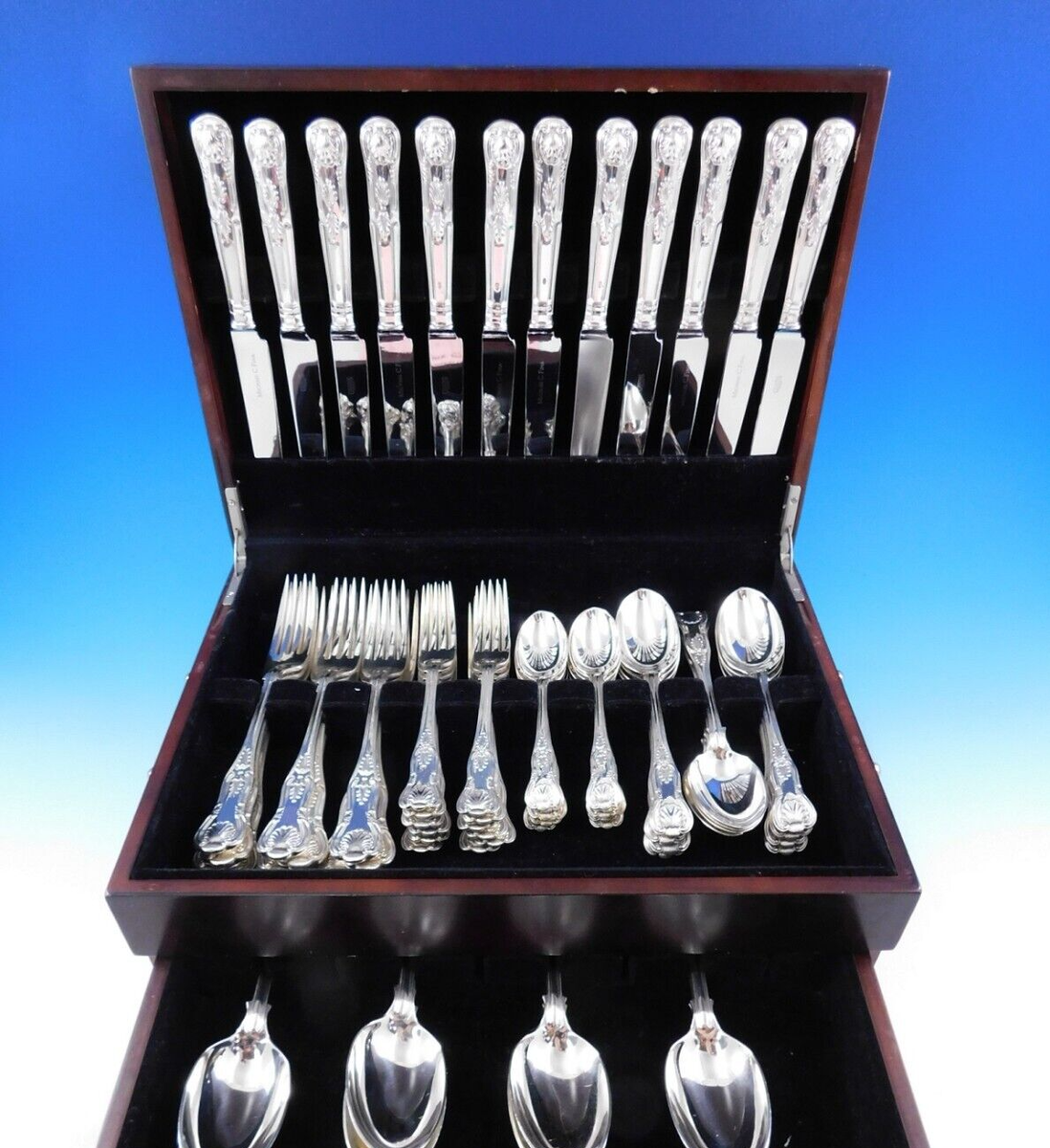 Kings by CJ Vander English Sterling Silver Flatware Set Service