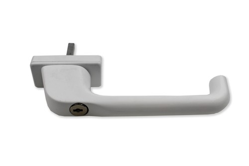 Hoppe Tilt Slide Patio Door Handle 43mm Fixing White Gold & Silver With Key - Picture 2 of 10