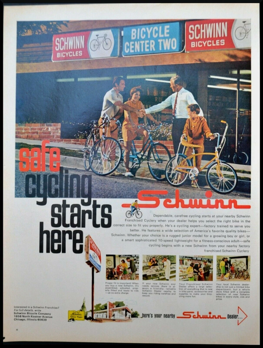 1969 Schwinn Bicycles family cyclers Bike Dealer vintage photo