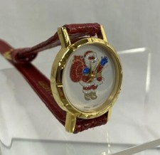 VTG Santa Clause Watch Ladies Girls Sparkling Glitter Christmas It’s Ticking!