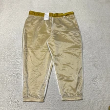 Nike Tech Pack Pants Women 2XL XXL Yellow Mesh Loose Fit Baggy Hiking Casual