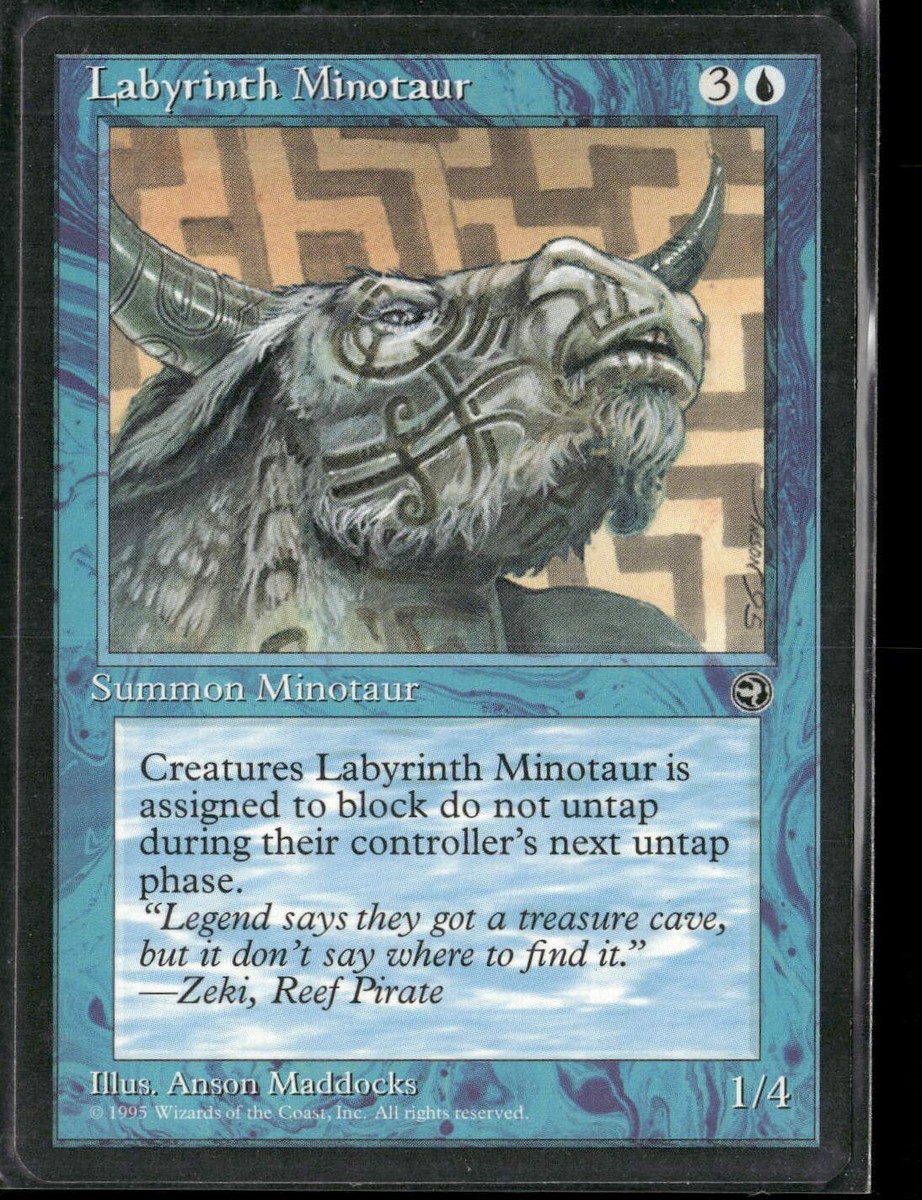 Labyrinth Minotaur [Version 2] Homelands #30 Magic The Gathering MTG