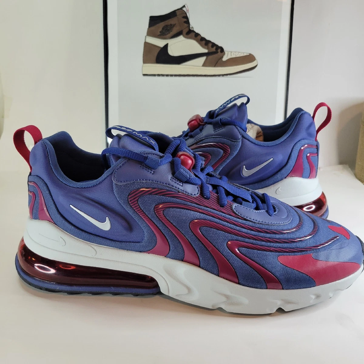 Nike Air Max 270 React ENG Mystic Navy Metallic Silver CT1281 400 Men s Size 12