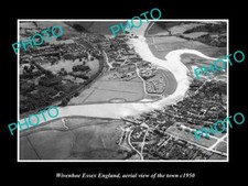 OLD 6 X 4 HISTORIC PHOTO OF WIVENHOE ESSEX ENGLAND AERIAL VIEW OF TOWN c1950 2