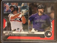2021 Topps Now #744 Jose Abreu Chicago White Sox C.J. Cron Colorado Rockies 3/10