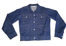 VINTAGE  JC Penney Ranchcraft Towncraft Boys Selvedge Denim Trucker Jacket Small