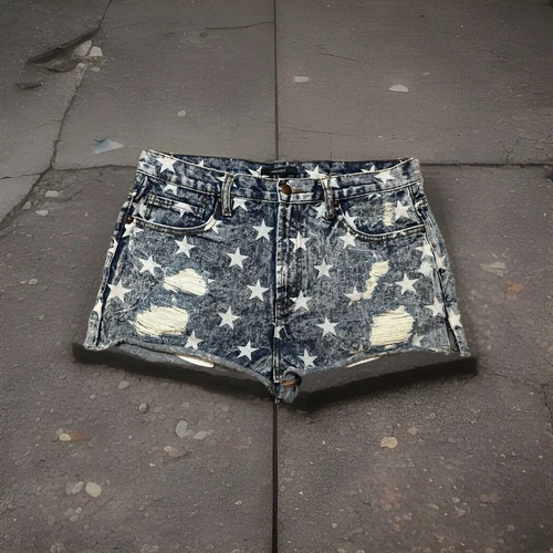 Forever 21 Denim Star Pattern Jean Shorts Size 31