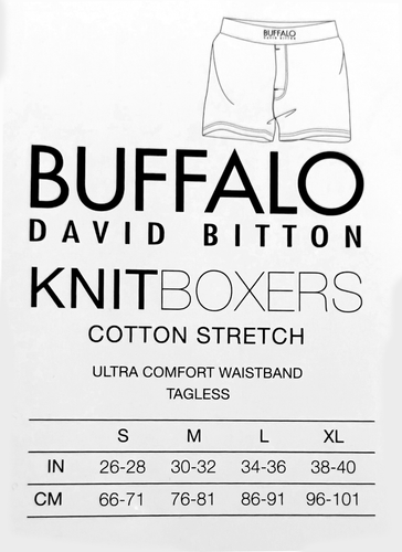 Boxer de punto elástico Buffalo David Bitton de algodón para hombre, PEQUEÑO varios colores - Imagen 3 de 8