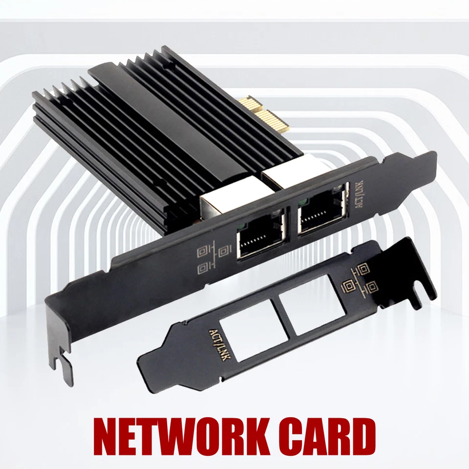 2 Port RJ45 LAN NIC Gaming Card 2.5G Gigabit Network Card Intel I226 PCI-EX1. - Image 2 of 4