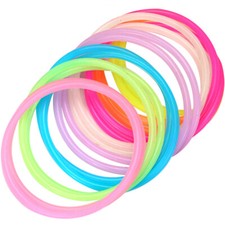 50pcs Silicone Bracelets Jelly Bracelets Glow Bracelets Luminous Wristbands