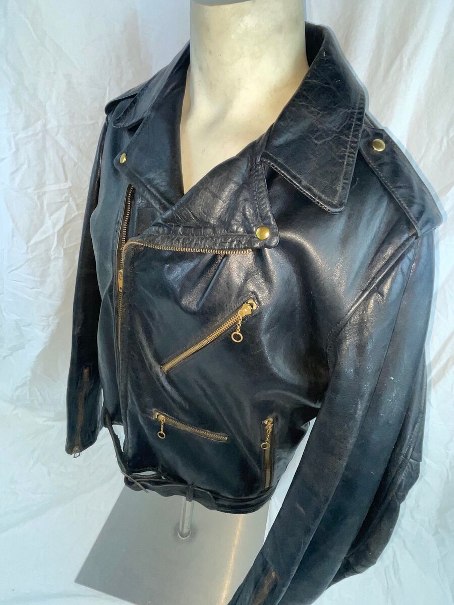 VTG 50S 60S MENS L CROSS COUNTRY TOGS HORSEHIDE LEATHER VTG 50S 60S MENS L CROSS COUNTRY TOGS HORSEHIDE LEATHER