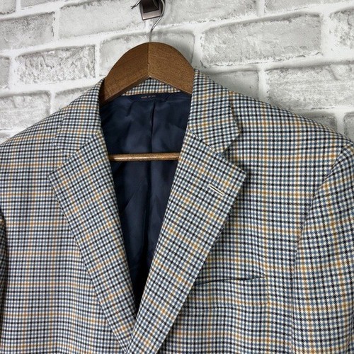 Brooks Brothers 1818 Saxxon Multi Color Check 2 Button Blazer Suit Jacket sz 40R - Picture 2 of 11