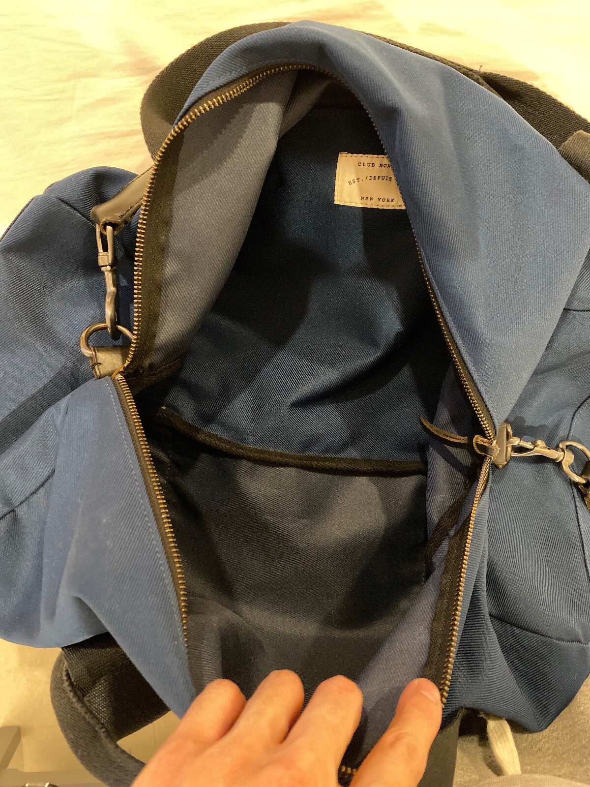 Club Monaco Duffle Bag With Shoulder Strap - Blue