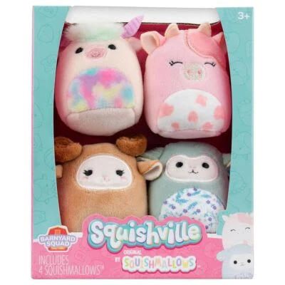 Jazwares SQM0506 - Squishville by Squishmallows - Scheunen Squad – 4er Pack