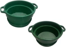 2pc Gold Panning Large Plastic Deep Sorting Tray Classifiers 1/2", 1/4"  Mesh