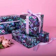 Turtle Wrapping Paper Sheet for Mom Women - Blue Turtle with Design Folded Fl...