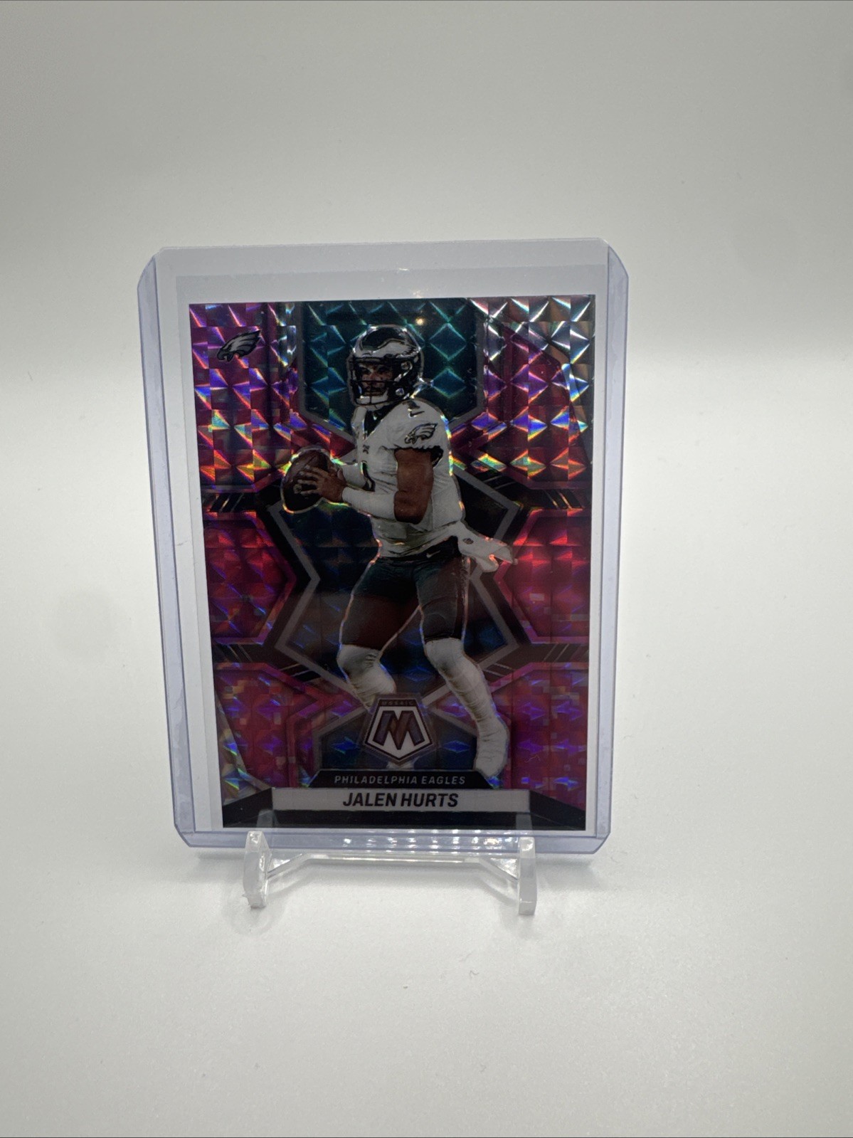 2022 Panini Mosaic - Jalen Hurts #156 Camo Pink Mosaic Prizm