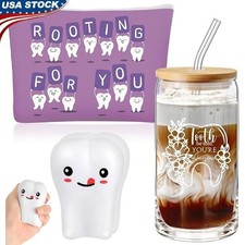 Dental Hygienist Gift Set Includes Cup Straw Makeup Bag Toy Dental Professionals