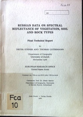 Russian Data on spectral reflectance of Vegetation, Soil and Rock Types. Final T