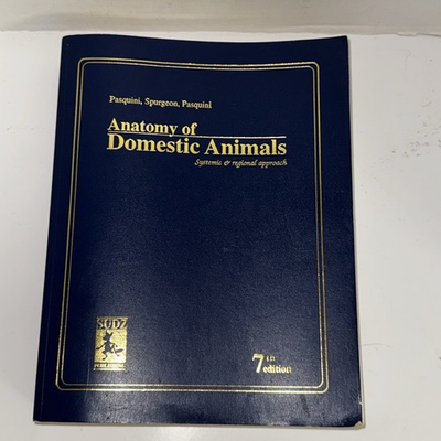 #ad #ad Anatomy of Domestic Animals 7th Edition Pasquini Spurgeon Veterinary Textbook $74.95