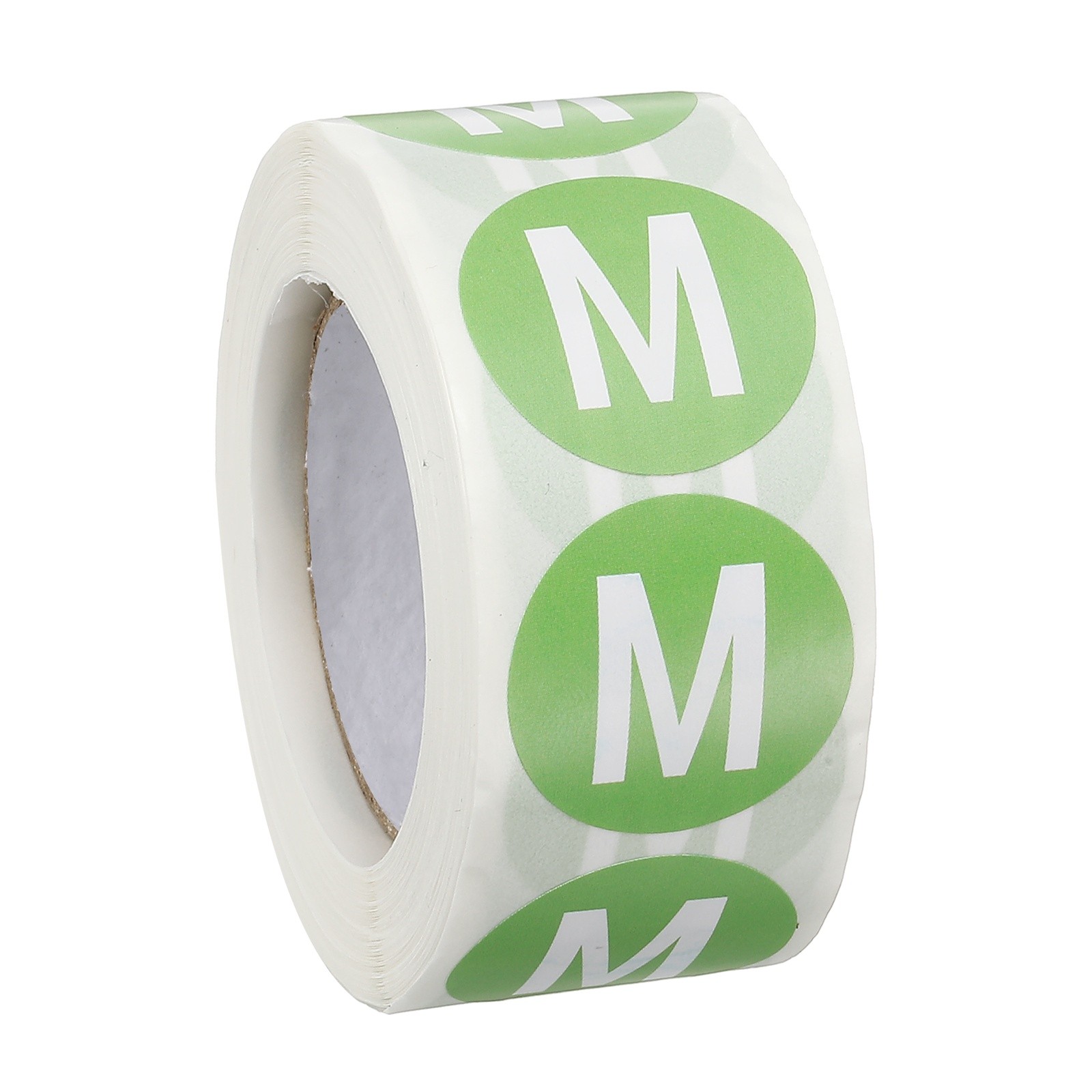 1000 Pcs Clothing Size Stickers Labels Rolls (M, Cyan)