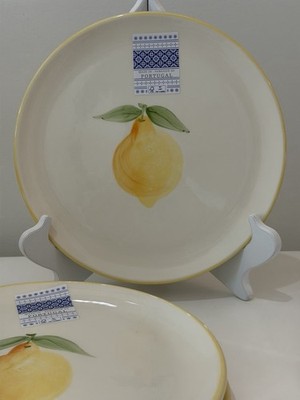 Portugal Lemon Handpainted Salad Plates Set of 4 NWT