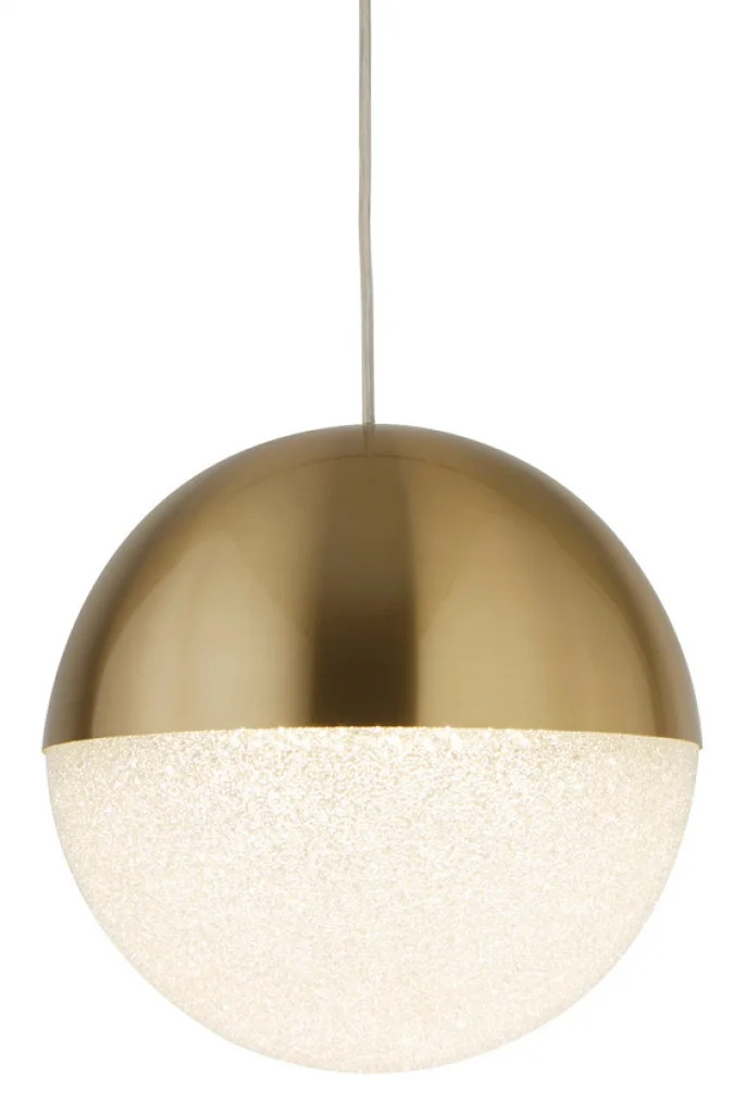 Ceiling Light Brass Marbles LED Satin 250mm Searchlight 5881SB
