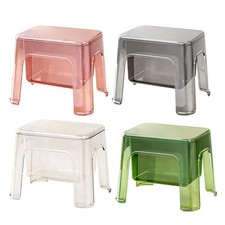 Shower Stool Clear Bathroom Bench with Storage Space Shower Bench