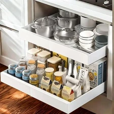 Pull out Cabinet Organizer, Depth(16.54'') and Expandable Width(12.60"-20.47"...