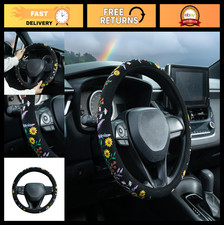 Cute Embroidered Sunflower Butterfly Steering Wheel Cover - Anti-slip Breatha Cute Embroidered Sunflower Butterfly Steering Wheel Cover - Anti-slip Breatha