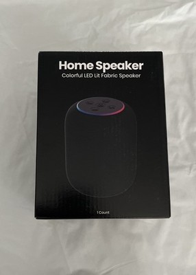 GEMS Wireless Home Speaker - Black Colorful LED Lit Fabric