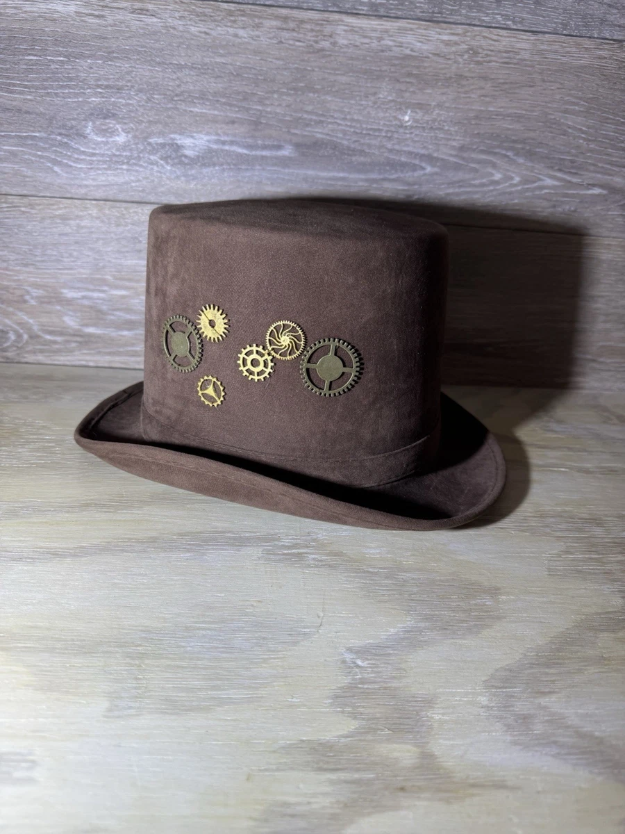 Sombrero Steampunk Con Gafas Y Engranajes – Disfraz De Copa Negro, Talla Única Para Adultos Y Adolescentes (14+), Accesorio Para Halloween Y Fiestas Temáticas